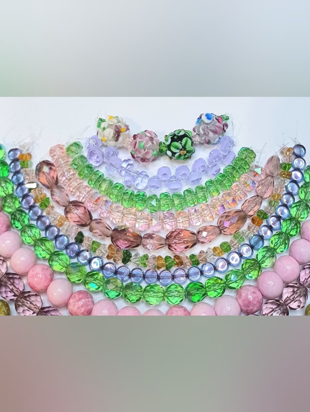 Glass Beads 12-strands jewelry making - Picture 3 of 4